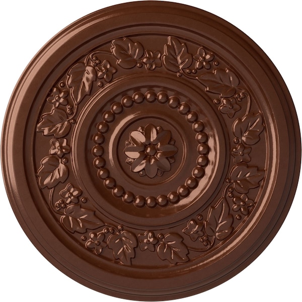 Ekena Millwork Marseille Ceiling Medallion (Fits Canopies up to 4 1/4"), 16 1/8"OD x 5/8"P, Copper Penny CM16MACPS - main
